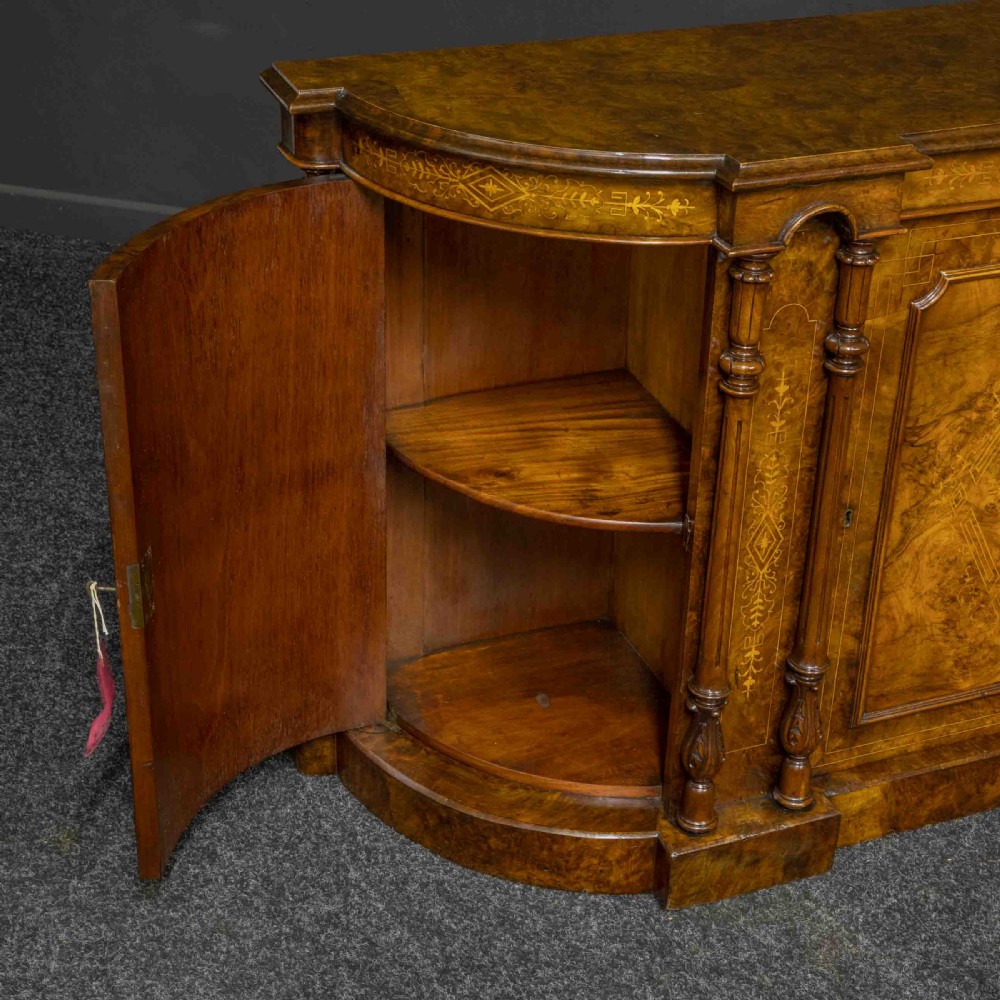 Victorian Walnut Credenza View VI