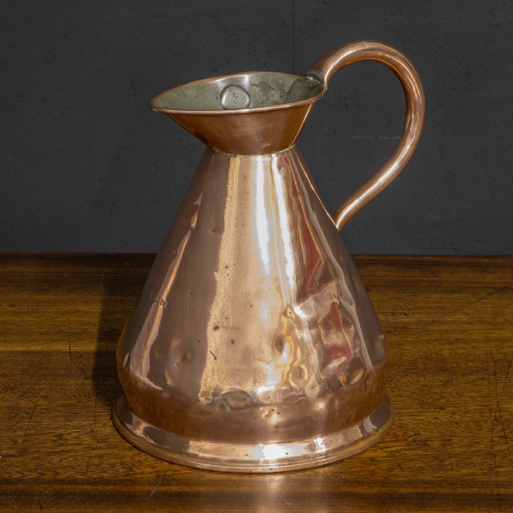 Victorian One Gallon Copper Flagon View II