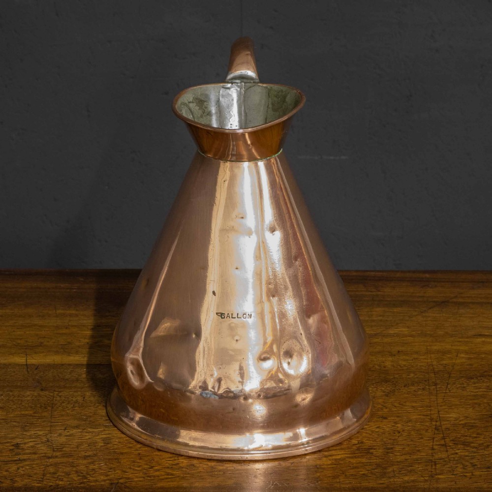 Victorian One Gallon Copper Flagon View V