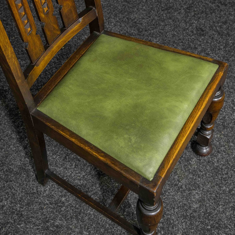 Oak Dining Set with Table and Four Chairs View XI
