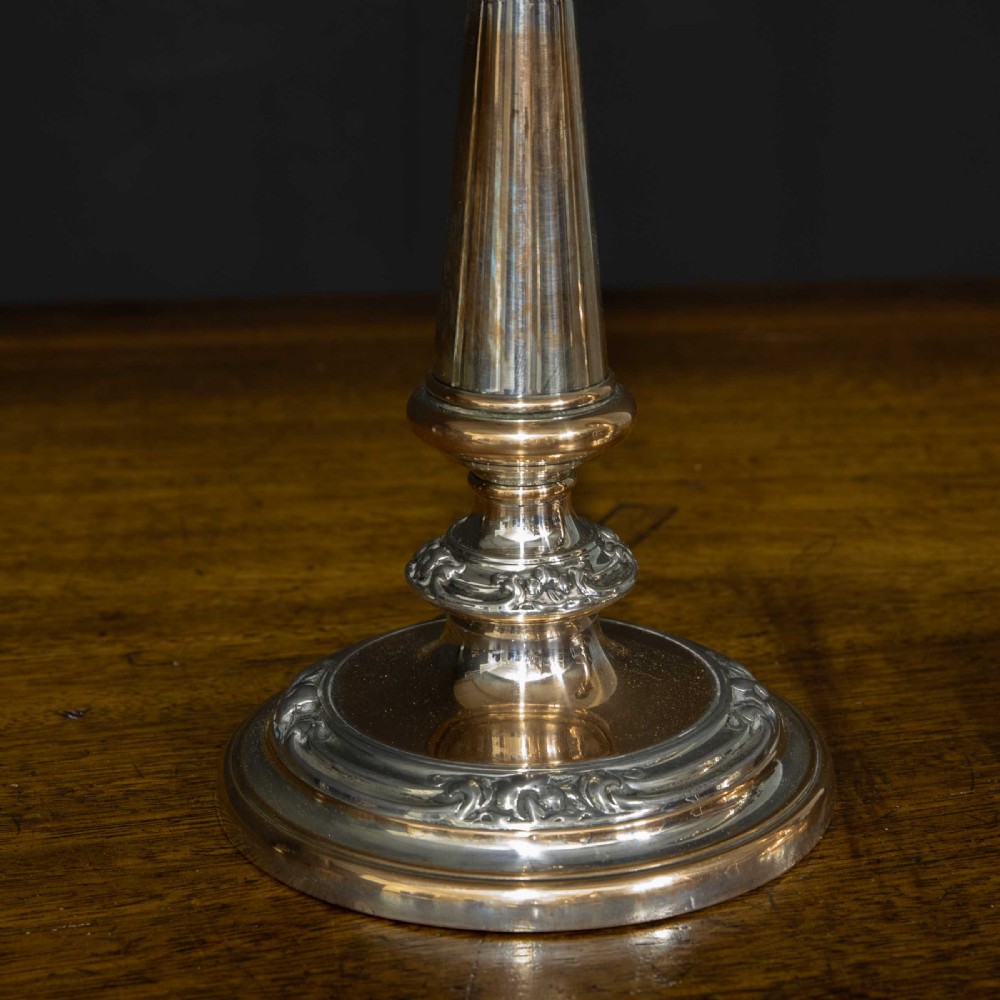 Victorian Sheffield Plate Candlesticks View VIII