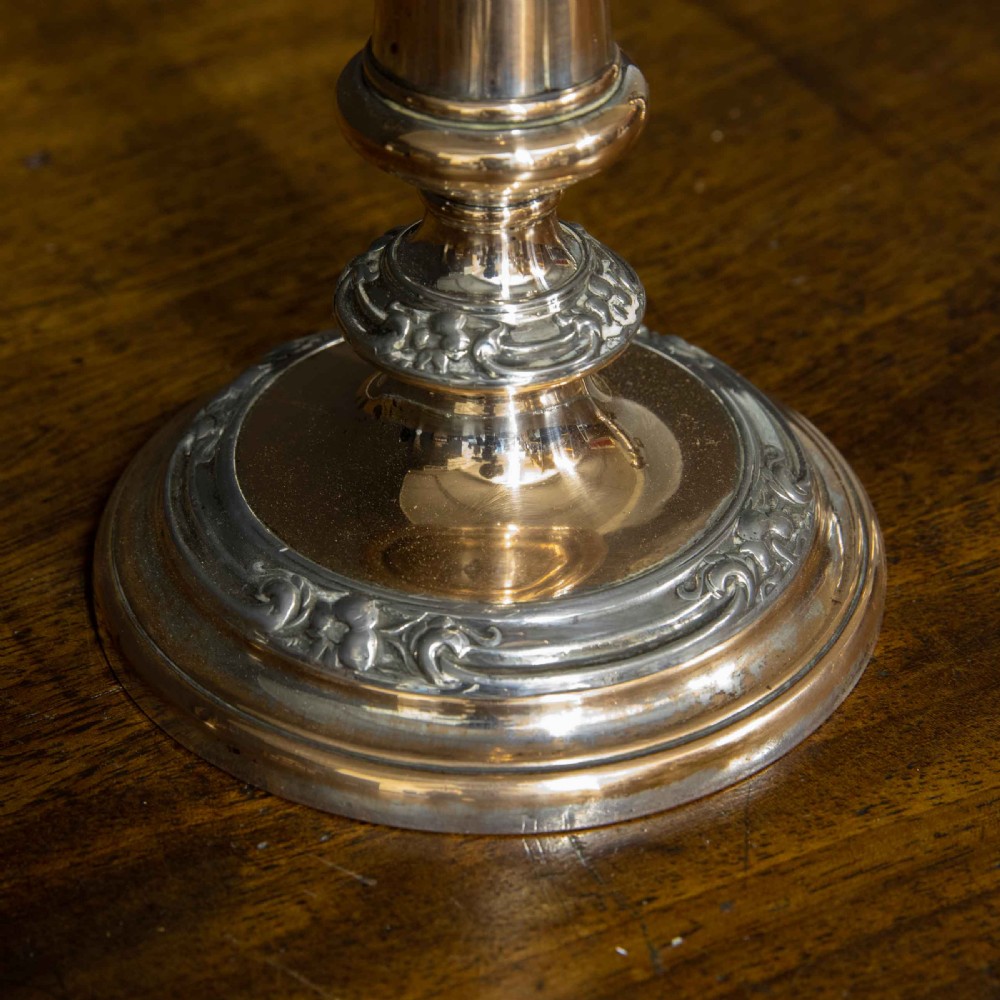 Victorian Sheffield Plate Candlesticks View XI