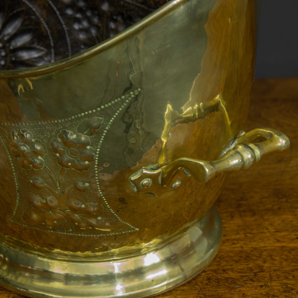 Victorian Brass Coal Helmet View VI