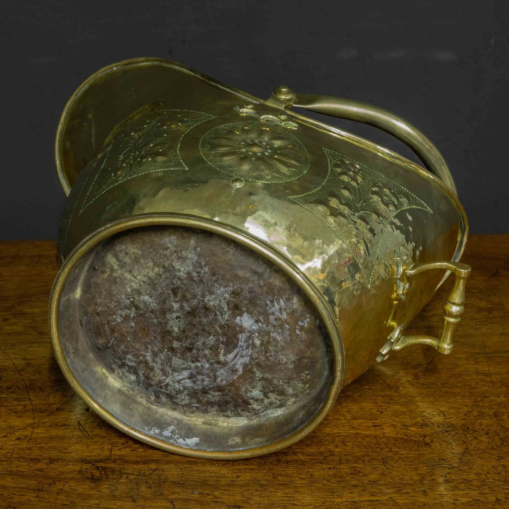 Victorian Brass Coal Helmet View IX