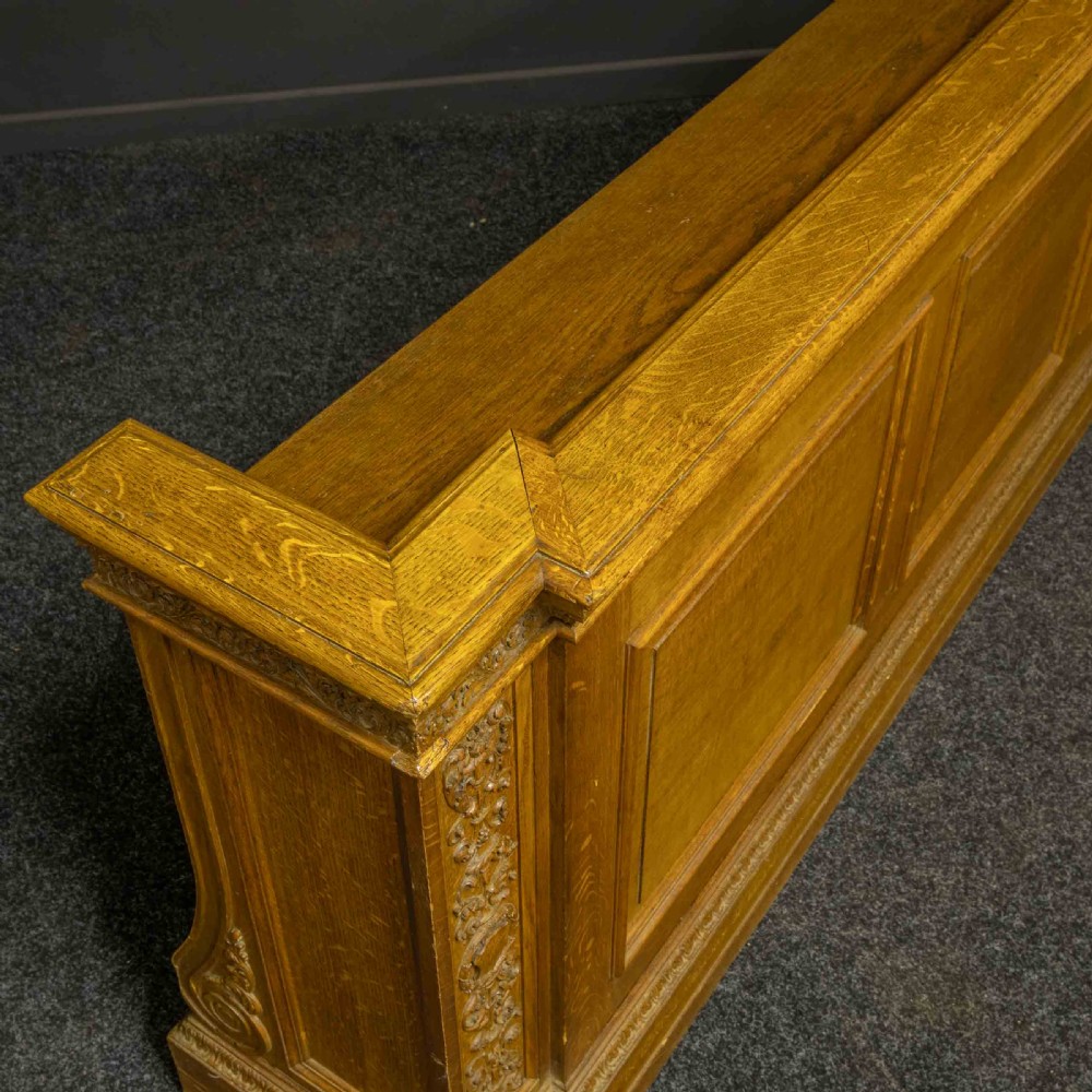Early 20th Century Pair of Oak Pew Fronts View III