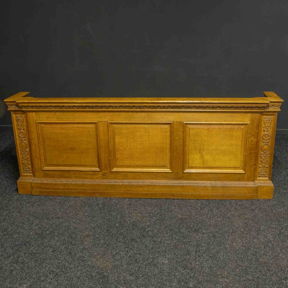 Early 20th Century Pair of Oak Pew Fronts View XI