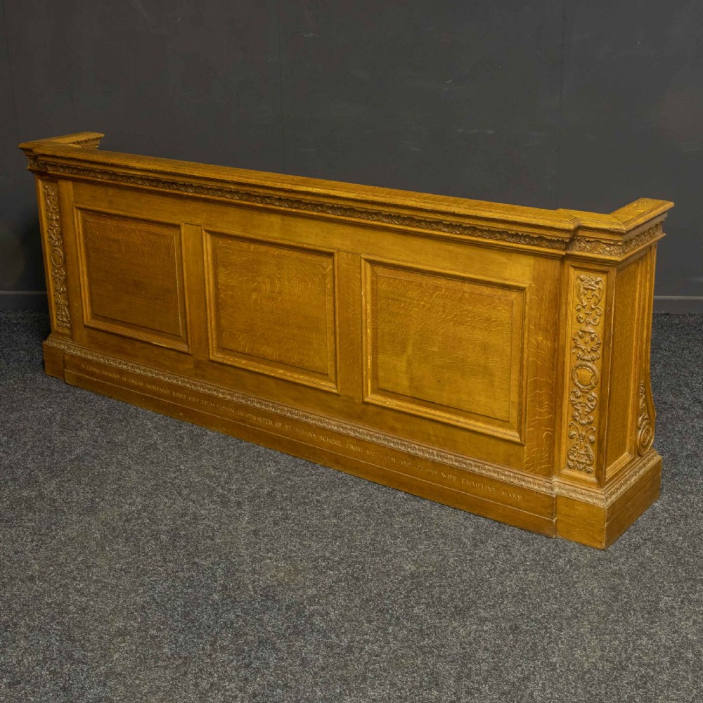 Early 20th Century Pair of Oak Pew Fronts View XII