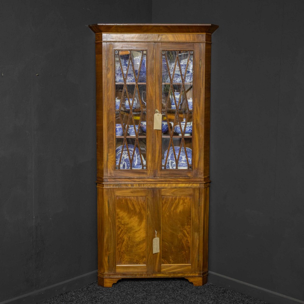 Early 19th Century Mahogany Double Corner Cupboard