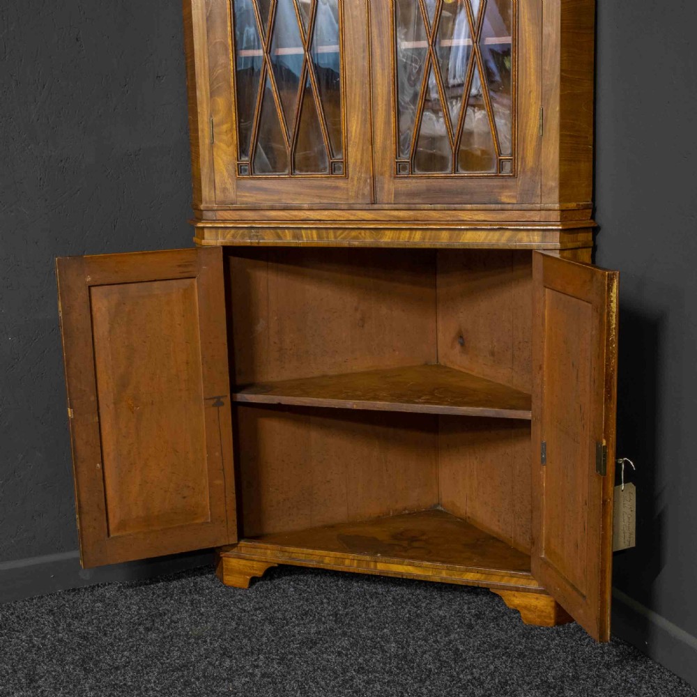 Early 19th Century Mahogany Double Corner Cupboard View VIII