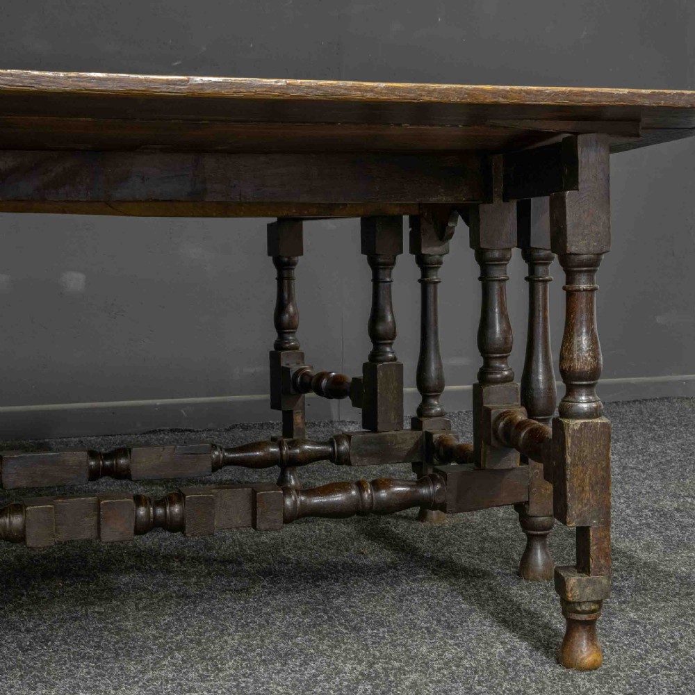 Early 18th Century Oak Double Gateleg Table View VIII