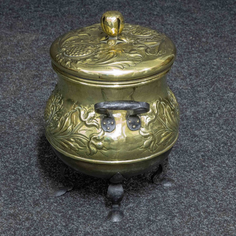 Arts and Crafts Brass Log Bin View III