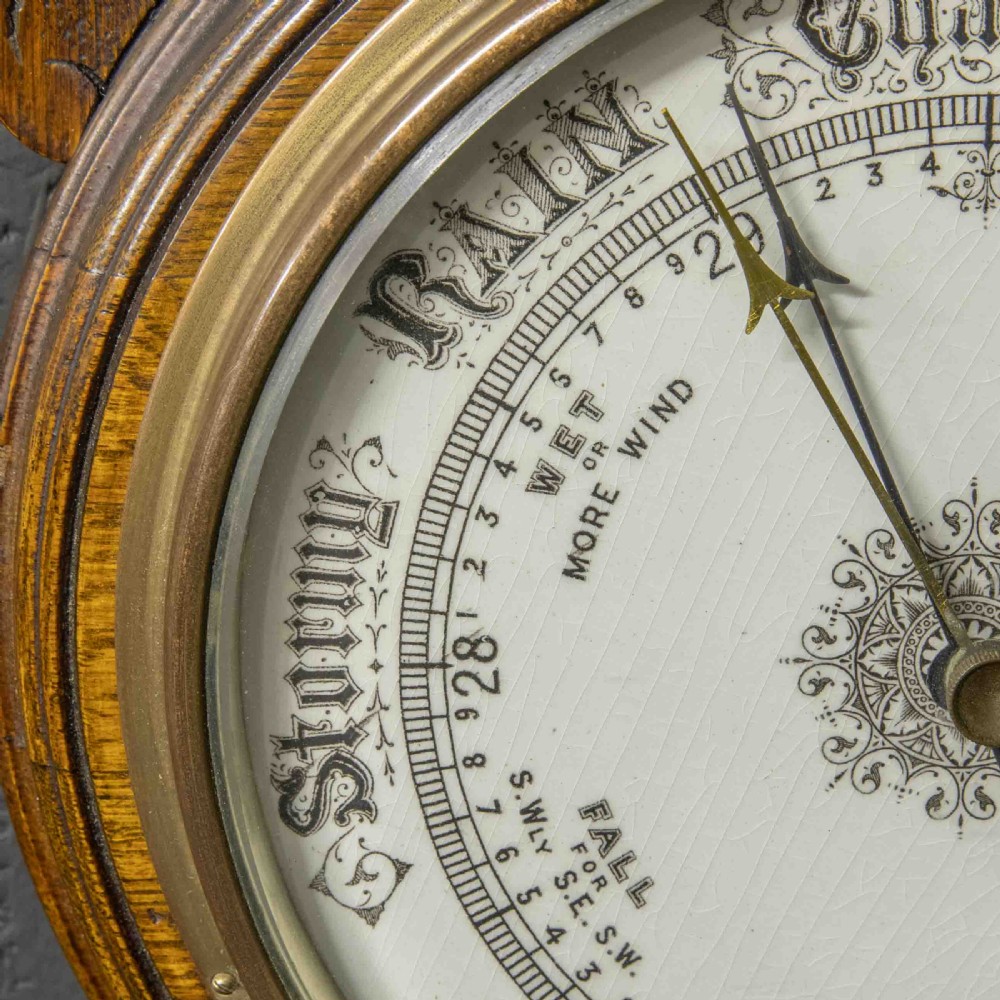 Edwardian Oak Barometer View IV