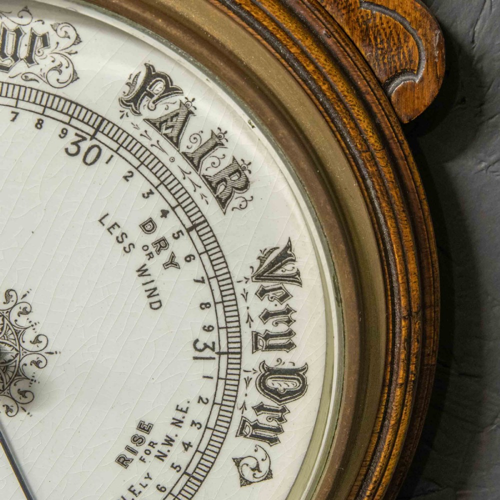 Edwardian Oak Barometer View V