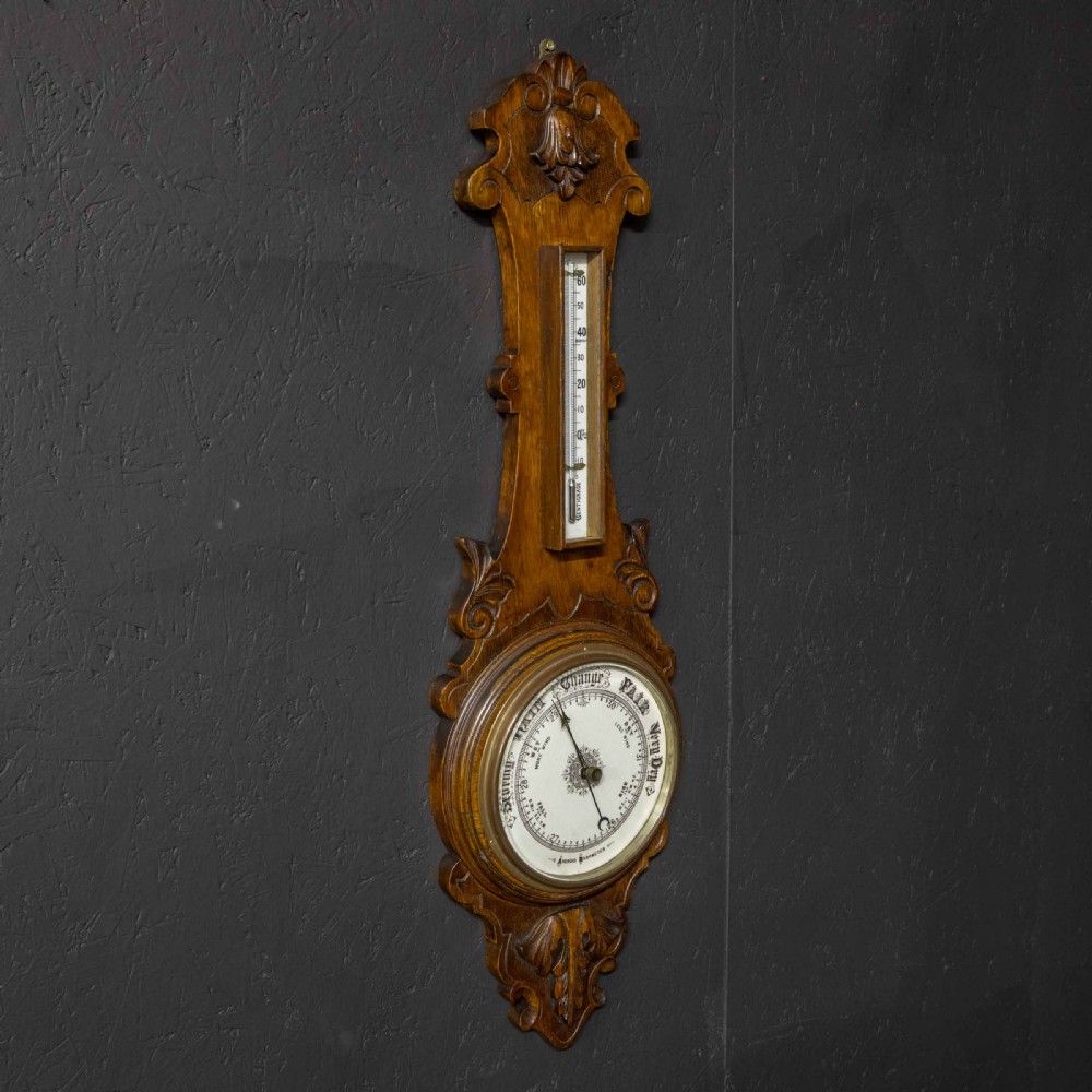 Edwardian Oak Barometer View IX