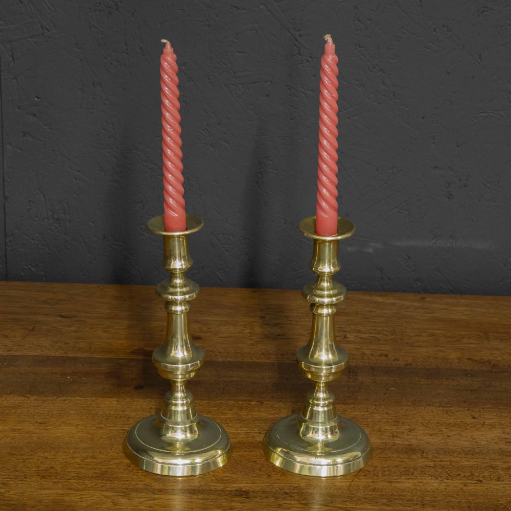 George 3rd Brass Candlesticks View III