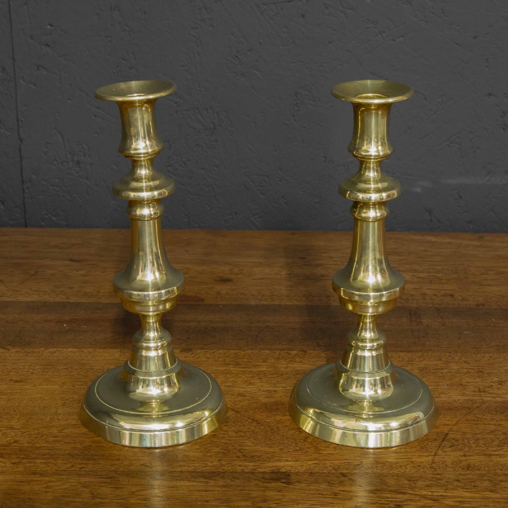 George 3rd Brass Candlesticks View VI