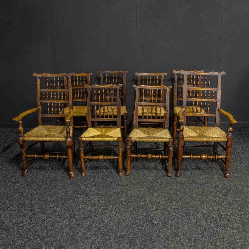 Set of Eight Country Chairs View II