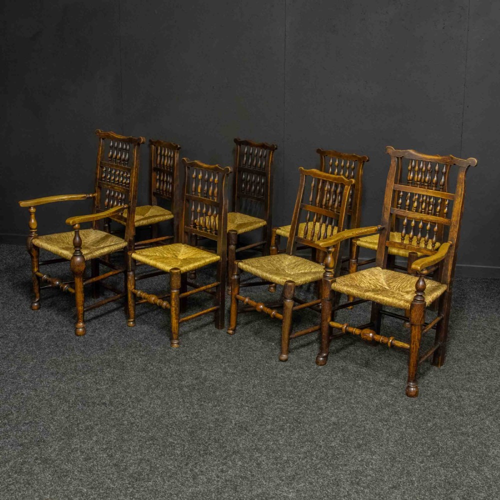 Set of Eight Country Chairs View III