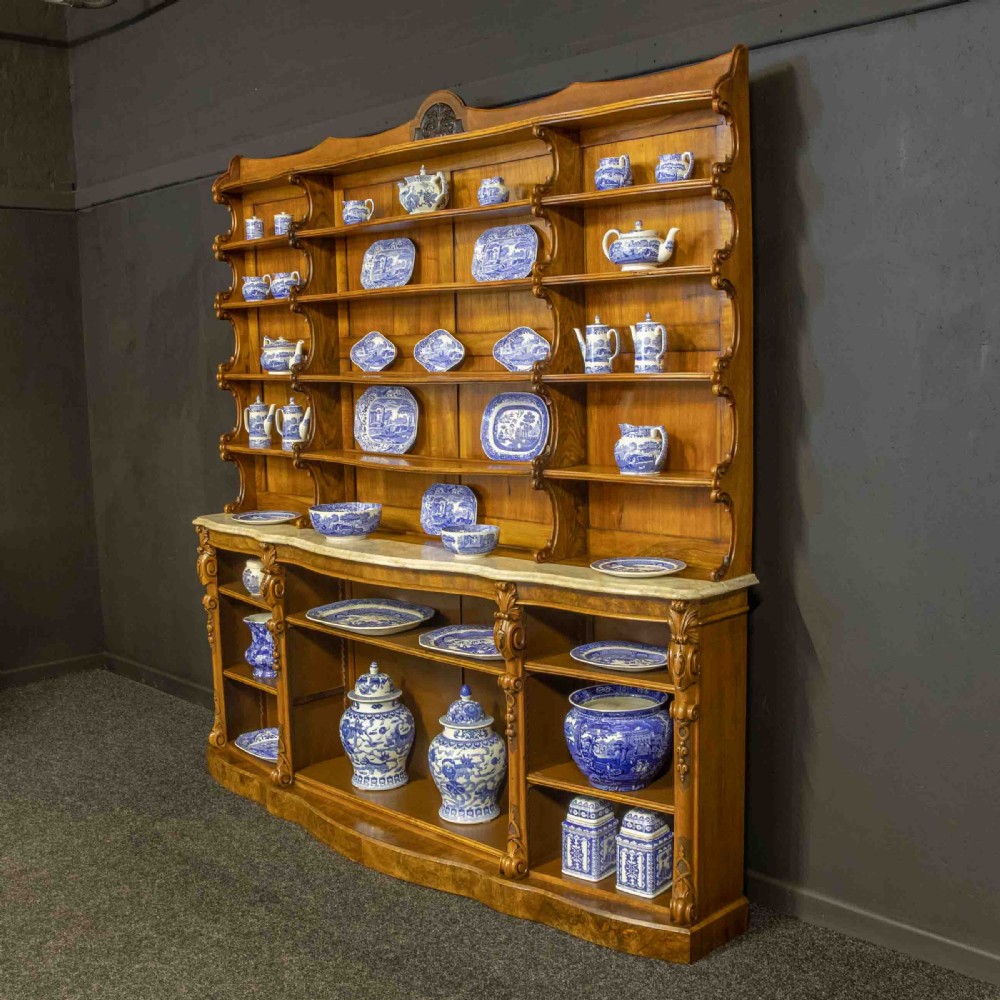 Victorian Walnut Display Bookcase View II