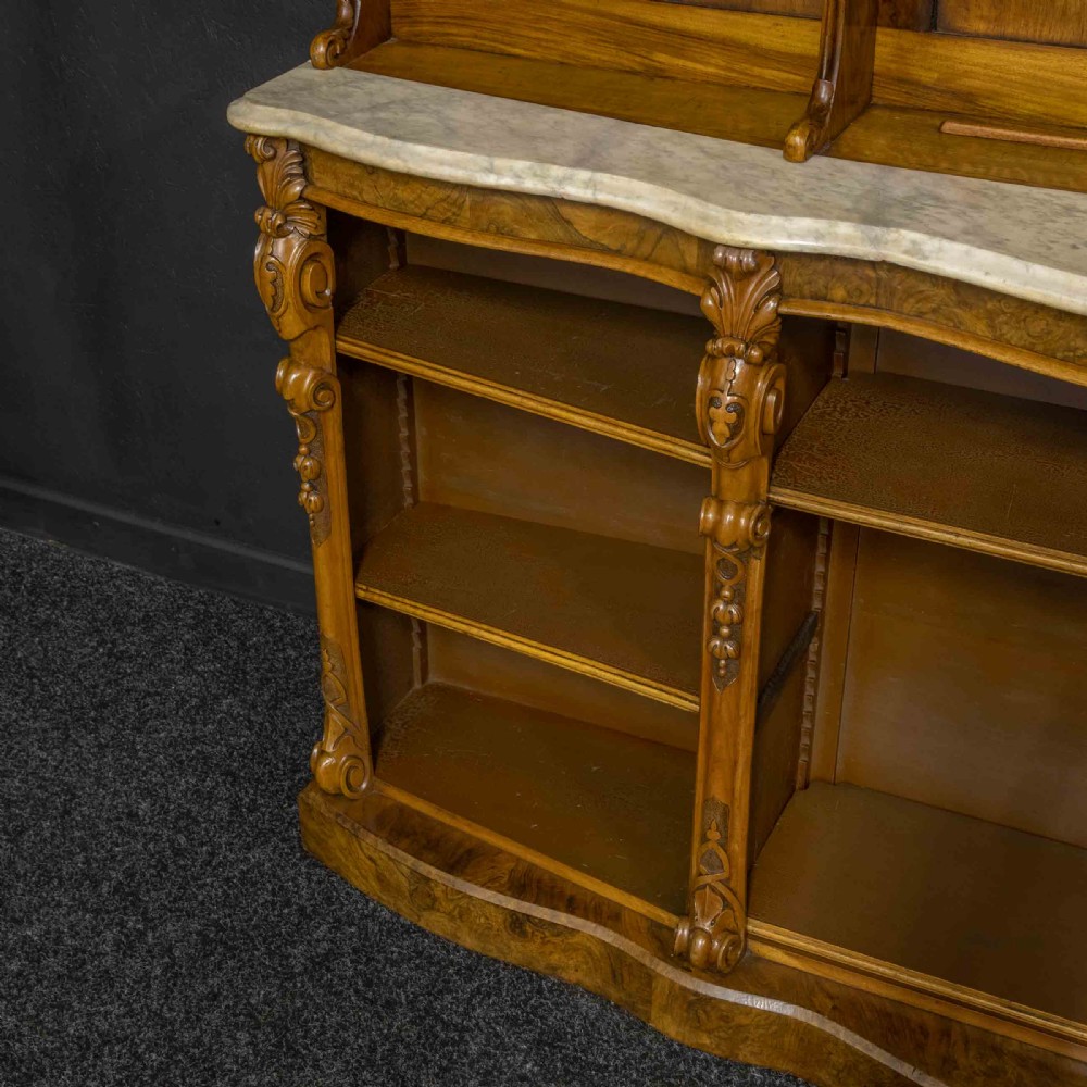 Victorian Walnut Display Bookcase View V