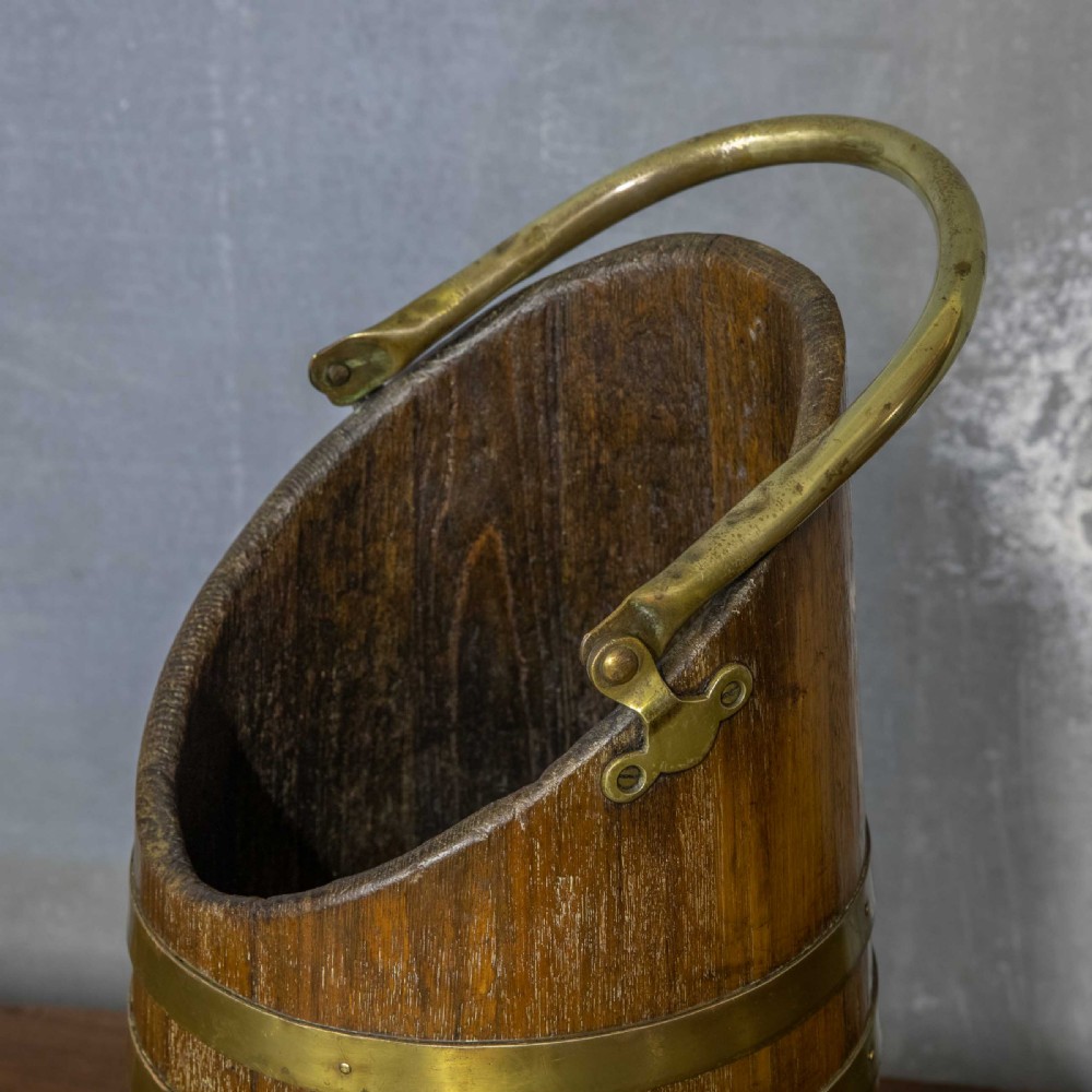 Edwardian Oak Coal Scuttle View VI