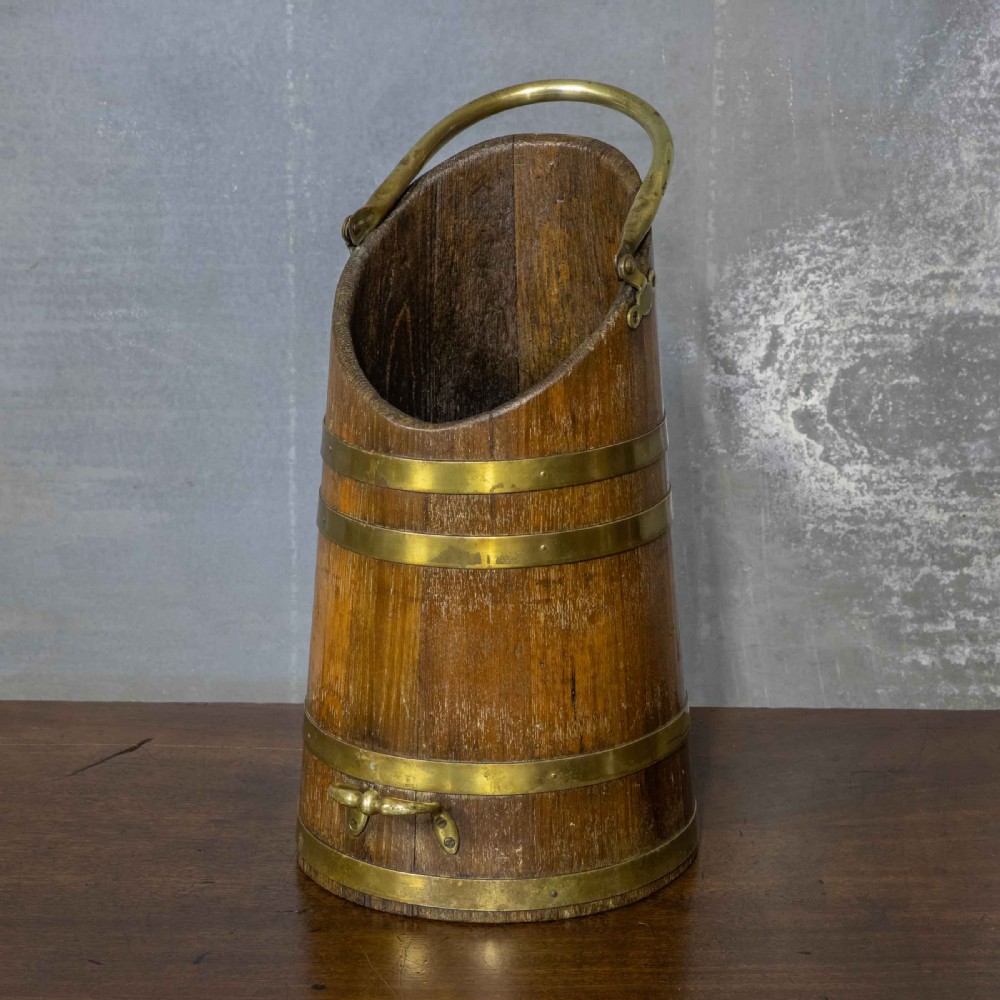 Edwardian Oak Coal Scuttle View VII