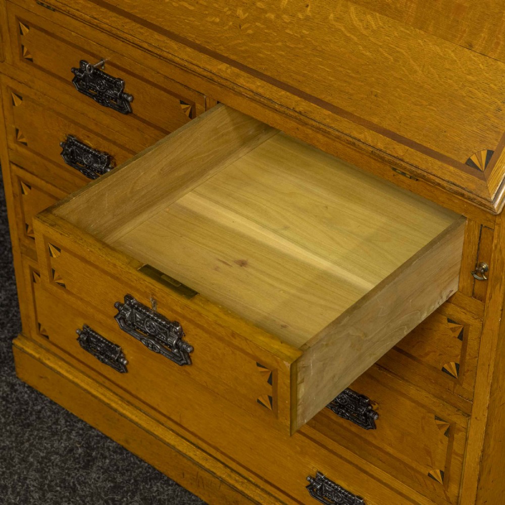 Arts and Crafts Oak Bureau Bookcase View VII