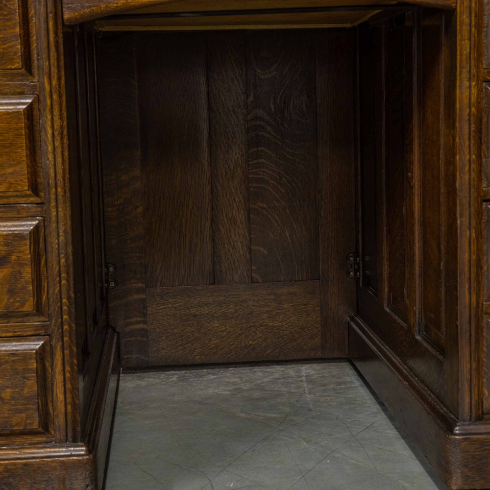 Edwardian Oak Roll Top Desk View IV