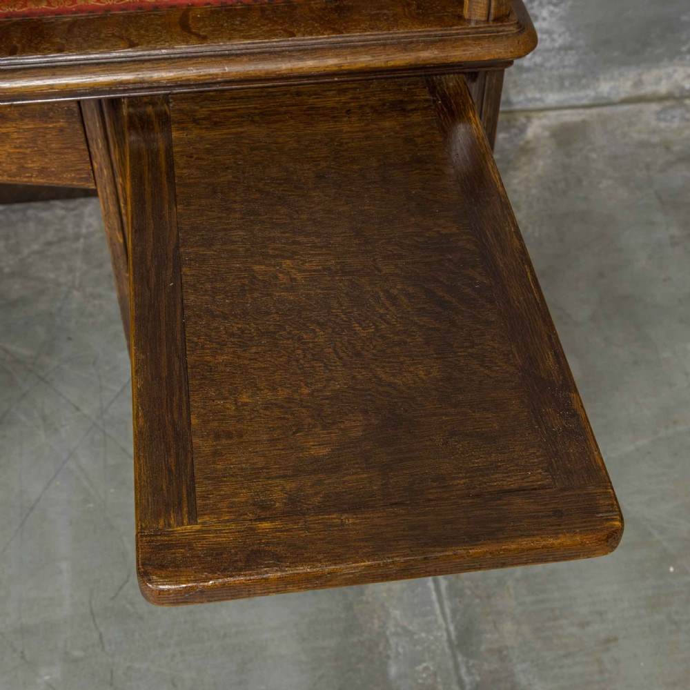 Edwardian Oak Roll Top Desk View VII