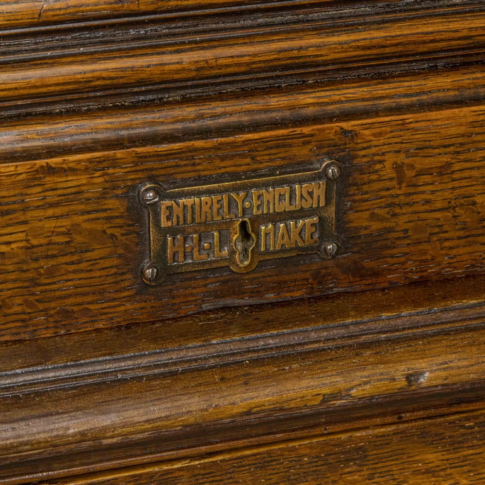 Edwardian Oak Roll Top Desk View XIII