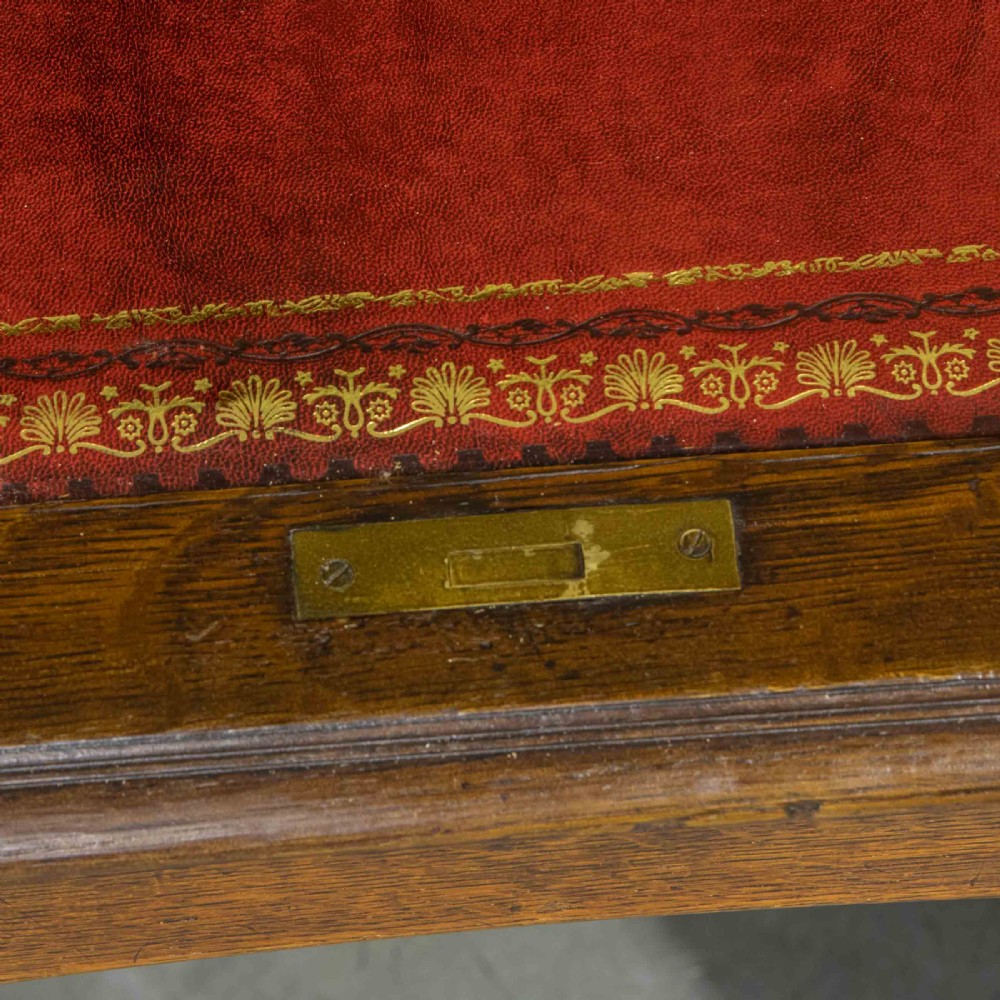 Edwardian Oak Roll Top Desk View XVI