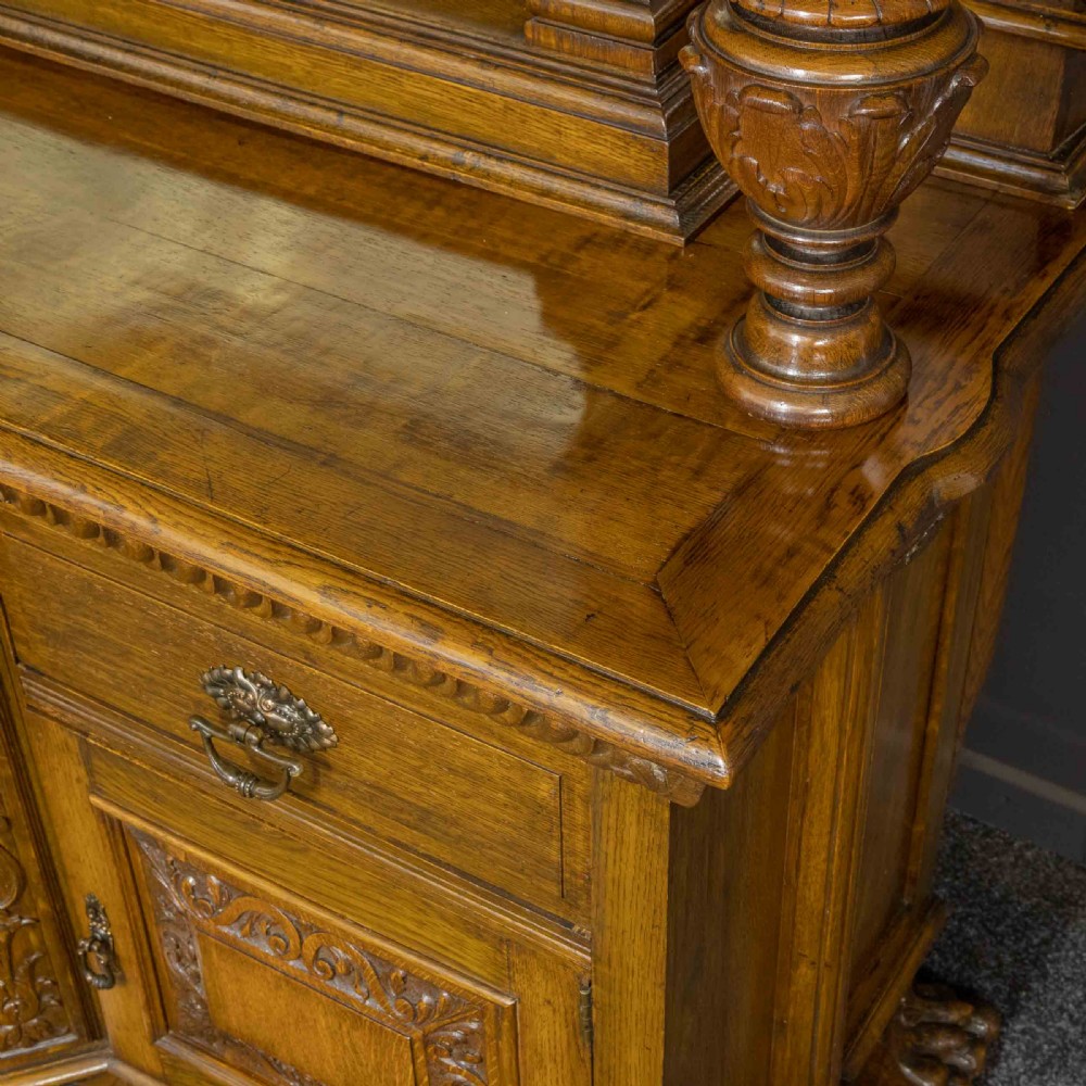 Victorian Oak Sideboard View V