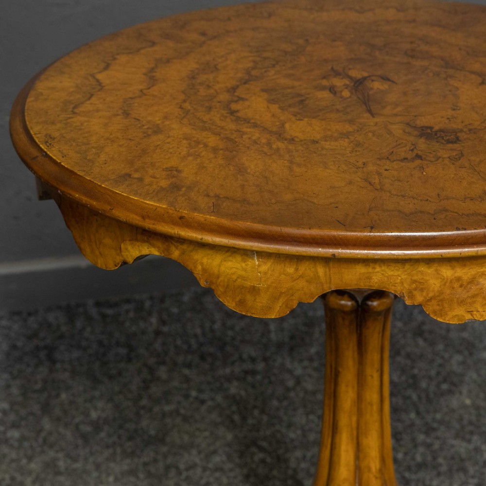Victorian Walnut Tripod Table View V