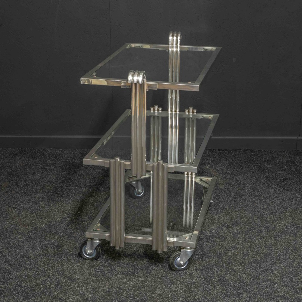 Rare Art Deco Tea Trolley View III