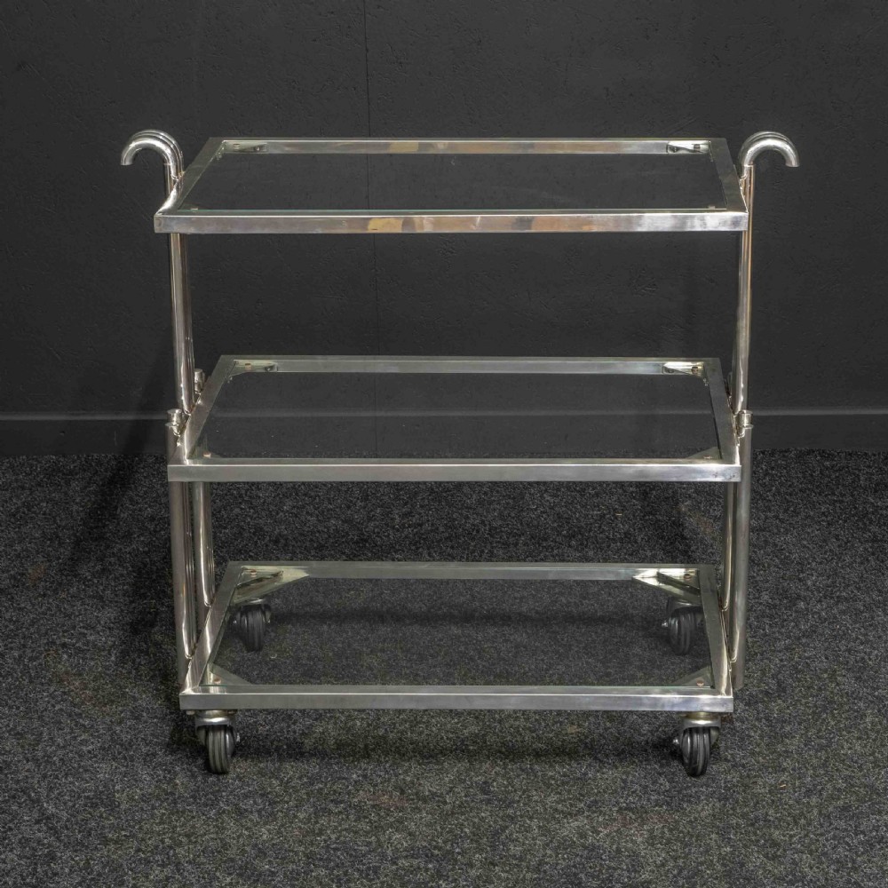 Rare Art Deco Tea Trolley View IV