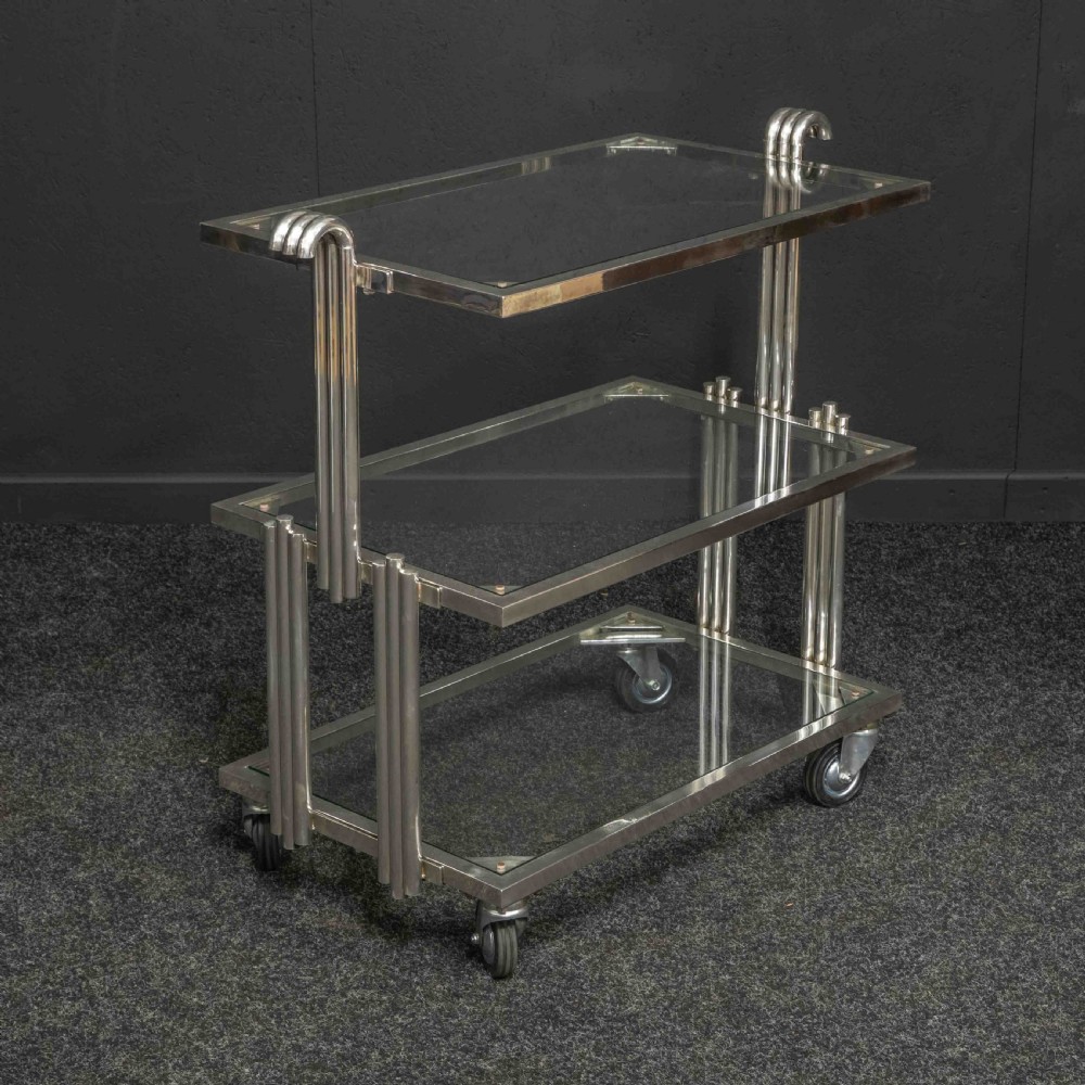 Rare Art Deco Tea Trolley View V