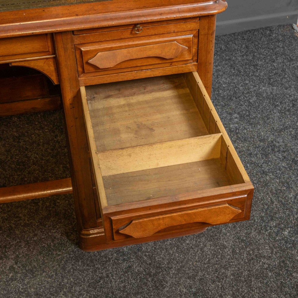 Edwardian Walnut Roll Top Desk View XI