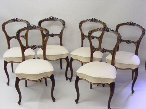 A Superb Quality Set of 6 Victorian Chairs