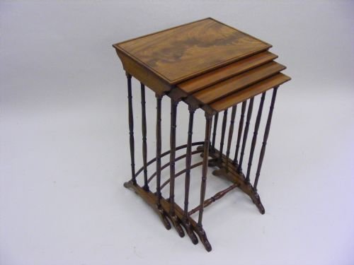 Regency Mahogany Quartetto Tables.
