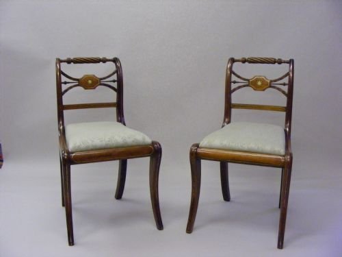 A Pair of Regency Rosewood Side Chairs