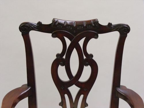 A Quality Set of 8 Late Victorian Chippendale Style Dining Chairs