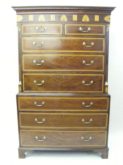 A Highly Unusual George III Mahogany Tallboy