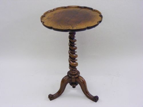 An Unusual Mid-victorian Rosewood Tripod Table.