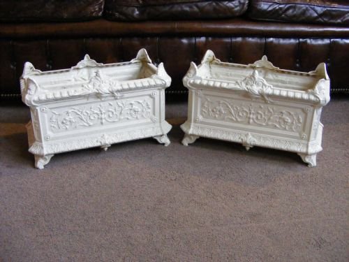 A Pair of French Cast Iron Planters