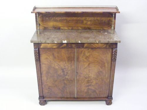 An Unusual Regency Flame Mahogany Chiffonier.