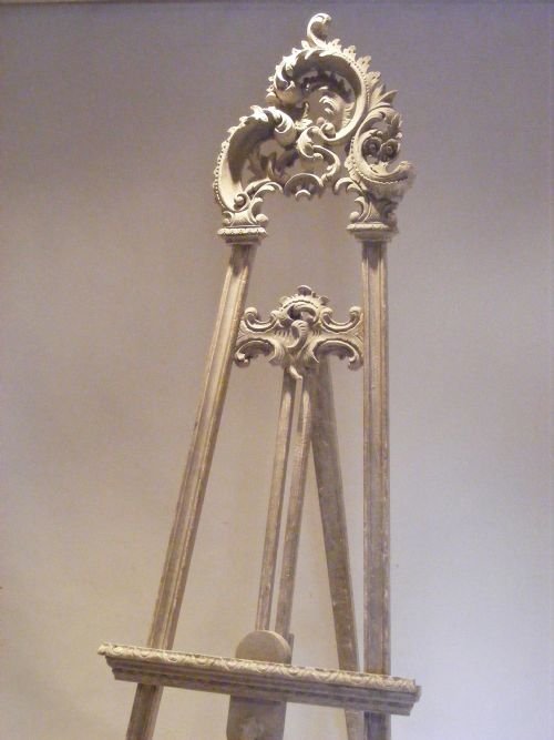 A Napoleon III Carved and Painted Easel.
