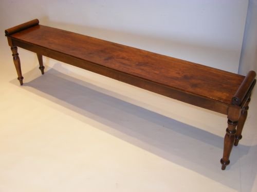 A Rare 6' Long Fruitwood Window Seat.