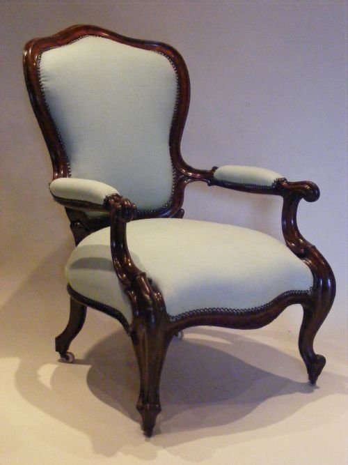 A Cuban Mahogany Victorian Arm Chair.