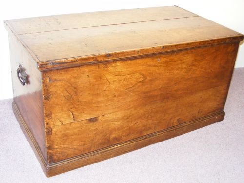 An 18th Century Elm Trunk/blancket Box of Superior Colour, Patina and Condition.
