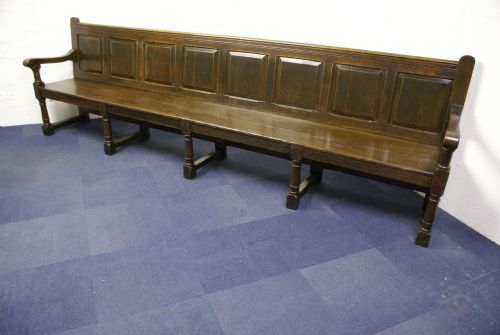 A Magnificent Mid 19th Century Oak Settle/bench